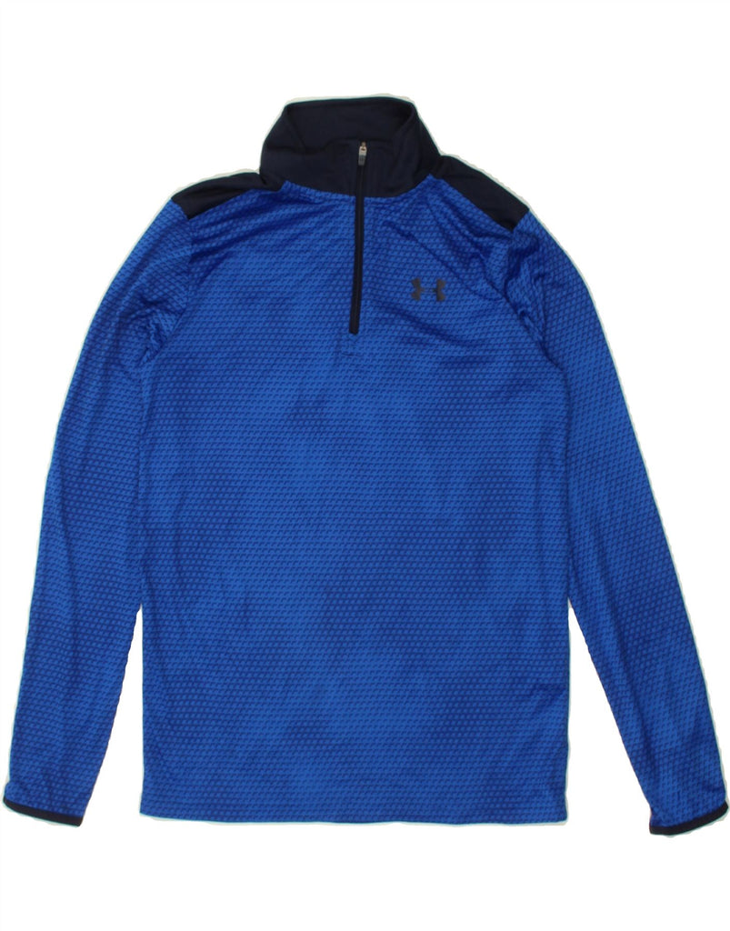 UNDER ARMOUR Boys Zip Neck Pullover Tracksuit Top 15-16 Years XL Blue | Vintage Under Armour | Thrift | Second-Hand Under Armour | Used Clothing | Messina Hembry 