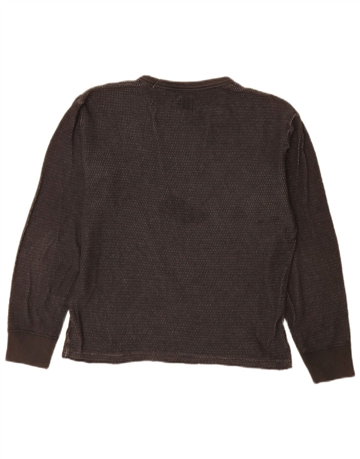 Gap Mens Loose Fit Top Long Sleeve XS Grey Cotton