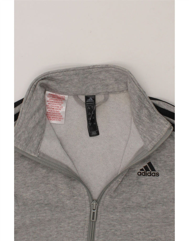 ADIDAS Boys Tracksuit Top Jacket 9-10 Years Grey Cotton Vintage Adidas and Second-Hand Adidas from Messina Hembry 