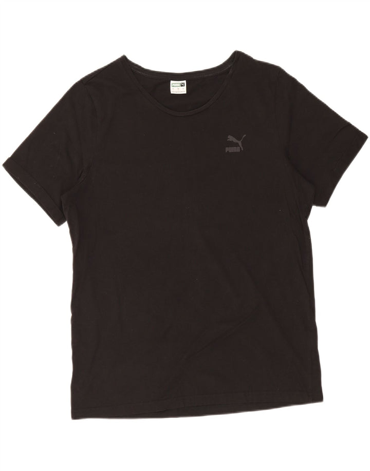 Puma Mens T-Shirt Top Large Black Cotton