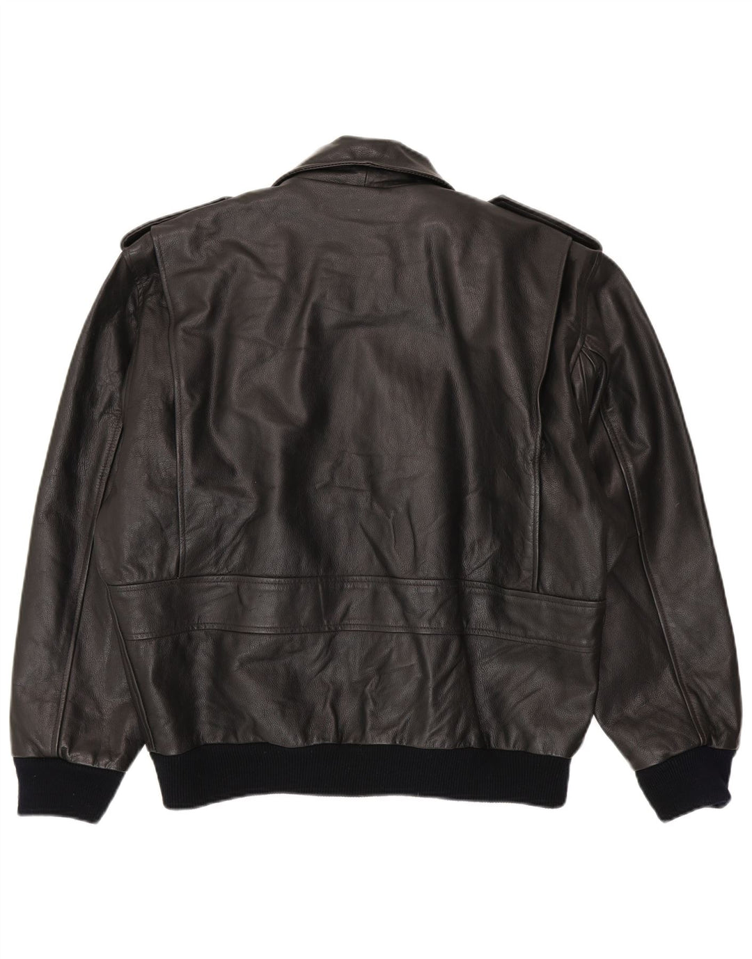 Vintage Mens Shearling Jacket IT 48 Medium Black