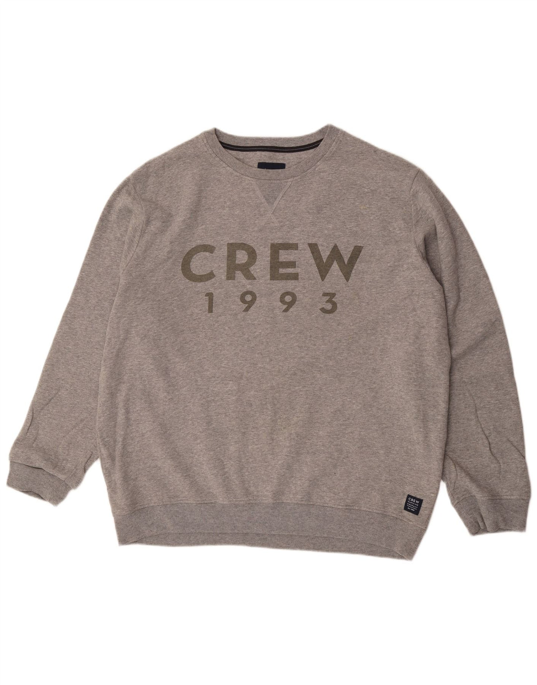 Crew Clothing Mens Graphic Sweatshirt Jumper 2XL Grey Cotton