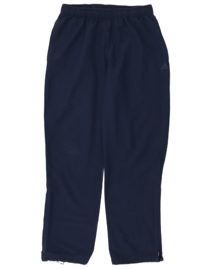 ADIDAS Mens Climalite Tracksuit Trousers Large  Navy Blue Polyester