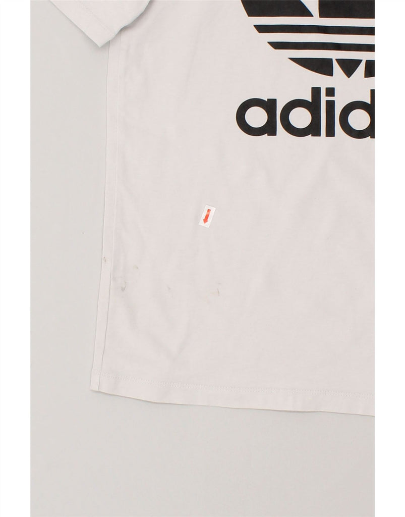 ADIDAS Womens Graphic T-Shirt Top UK 8 Small White Cotton | Vintage Adidas | Thrift | Second-Hand Adidas | Used Clothing | Messina Hembry 