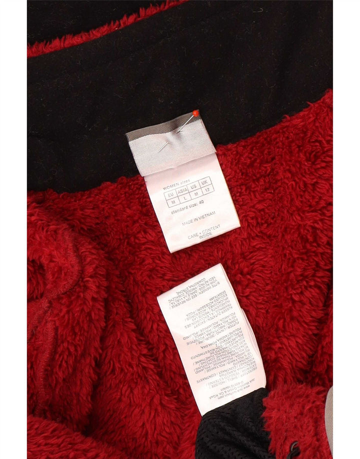 Jack Wolfskin Womens Hooded Windbreaker Jacket UK 12 Medium Red Colourblock
