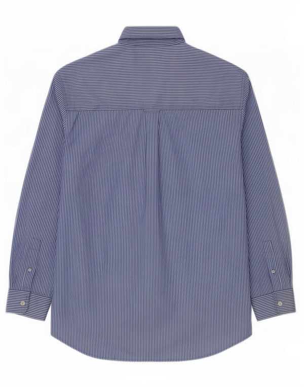 Chaps Mens Tall Shirt XL Blue Pinstripe Cotton