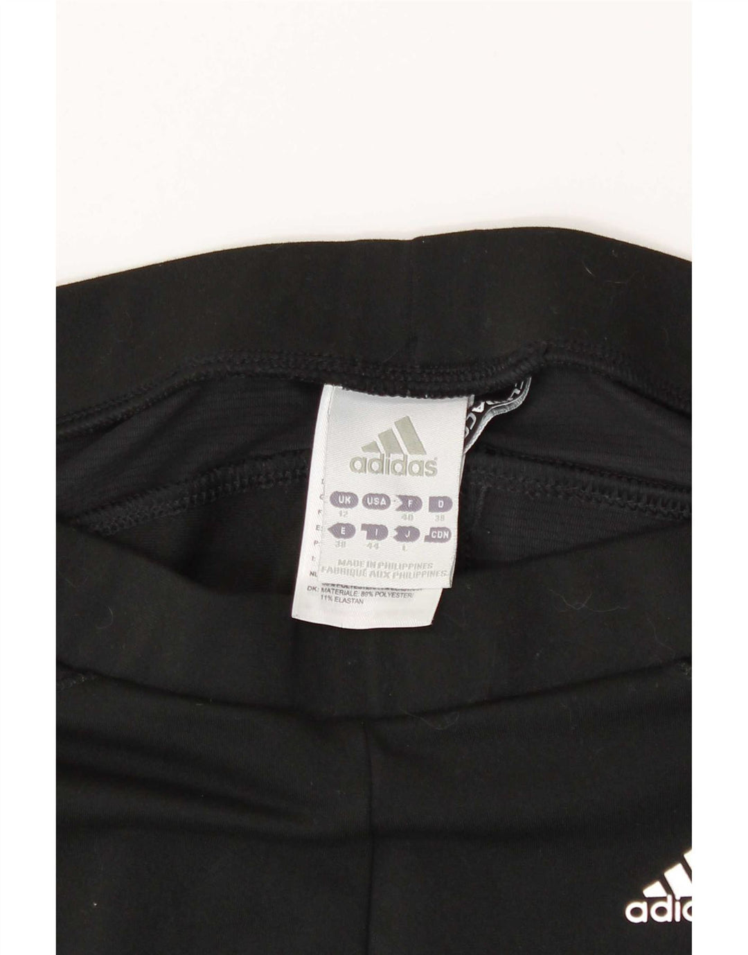 Adidas Womens Climacool Capri Leggings UK 12 Medium Black Polyester