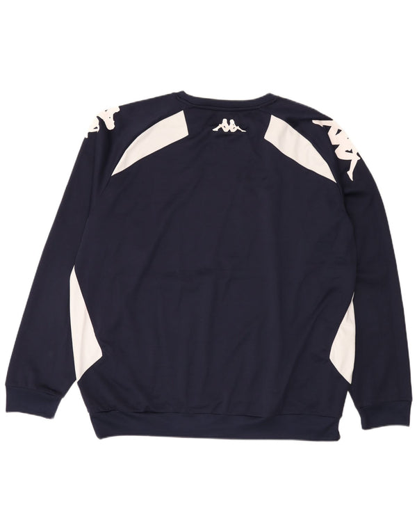 Kappa Mens Sweatshirt Jumper 3XL Navy Blue Colourblock