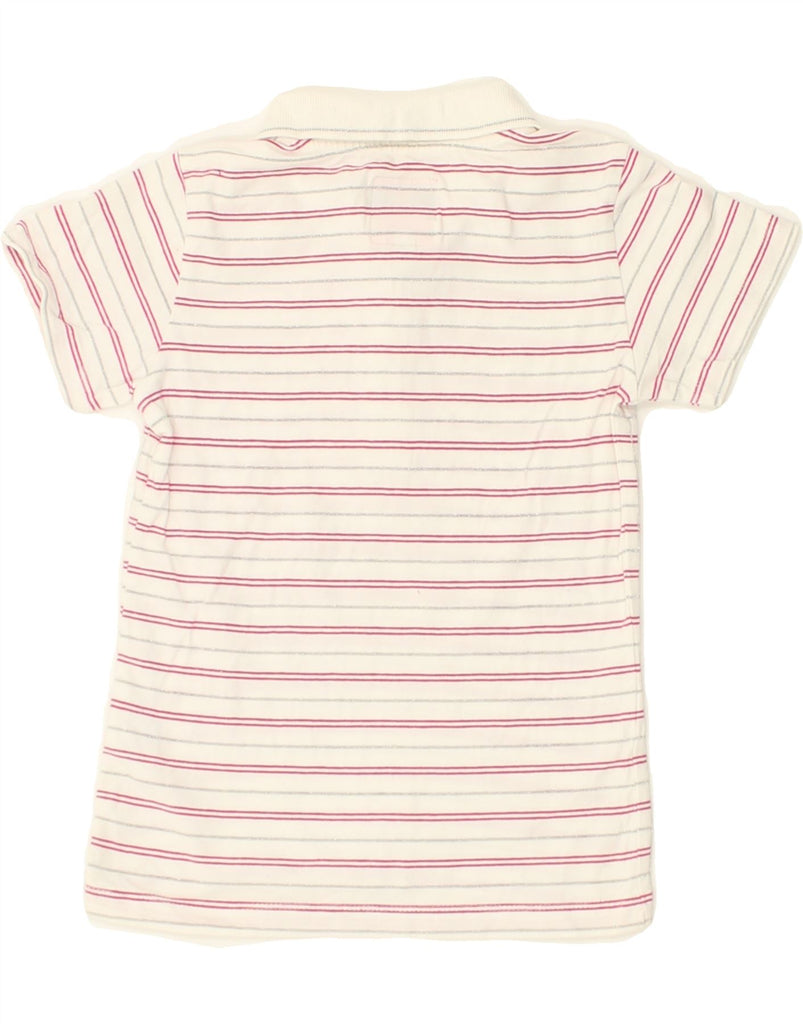 CHAMPION Boys Polo Shirt 7-8 Years Small White Striped Cotton | Vintage Champion | Thrift | Second-Hand Champion | Used Clothing | Messina Hembry 