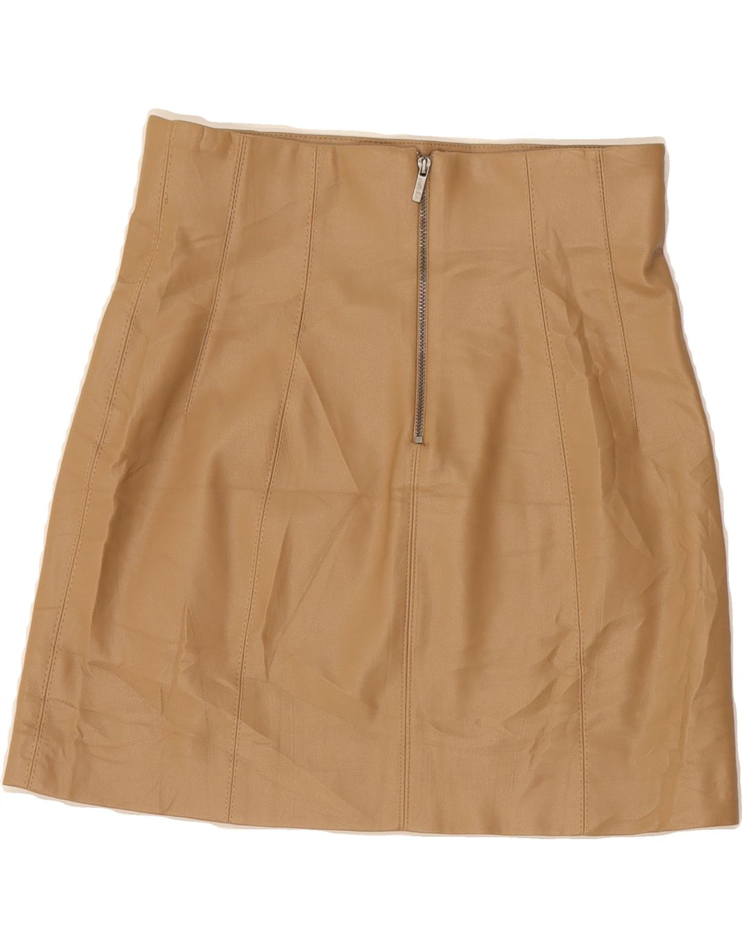 ZARA Womens Faux Leather Mini Skirt Medium W28  Beige Vintage Zara and Second-Hand Zara from Messina Hembry 