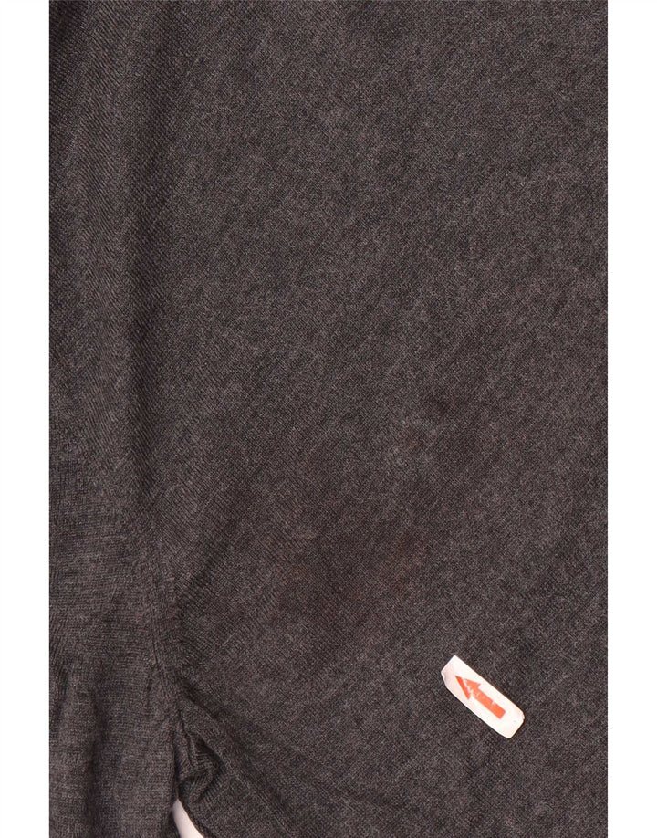 Tommy Hilfiger Mens Roll Neck Jumper Sweater Large Grey Wool
