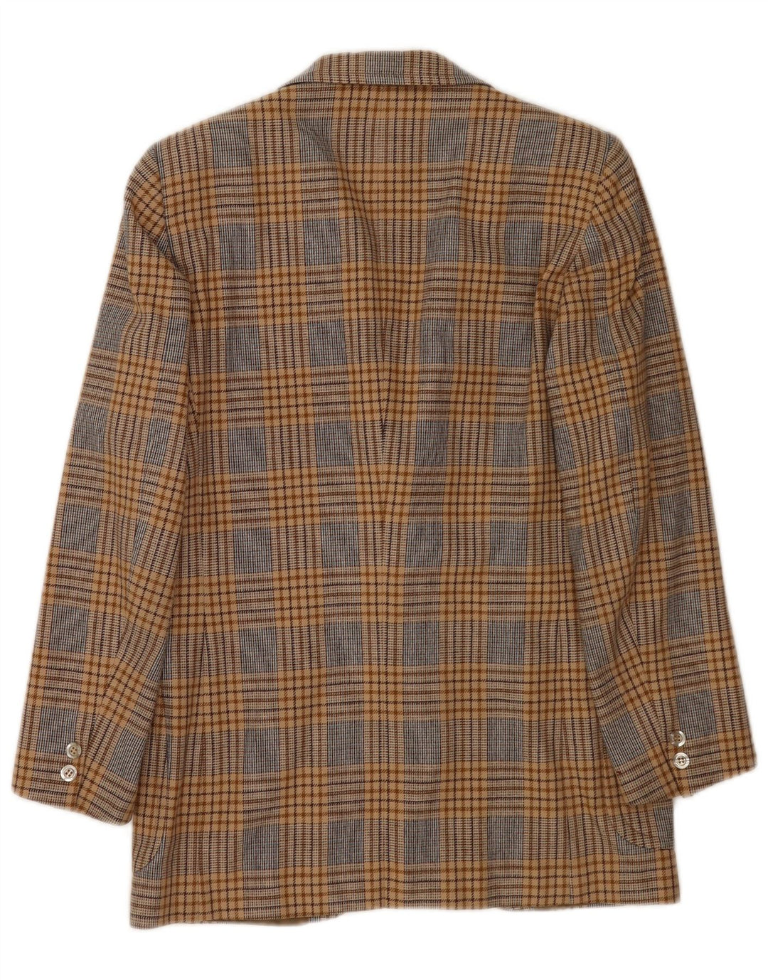 Vintage Mens 2 Button Blazer Jacket UK 36 Small Brown Houndstooth