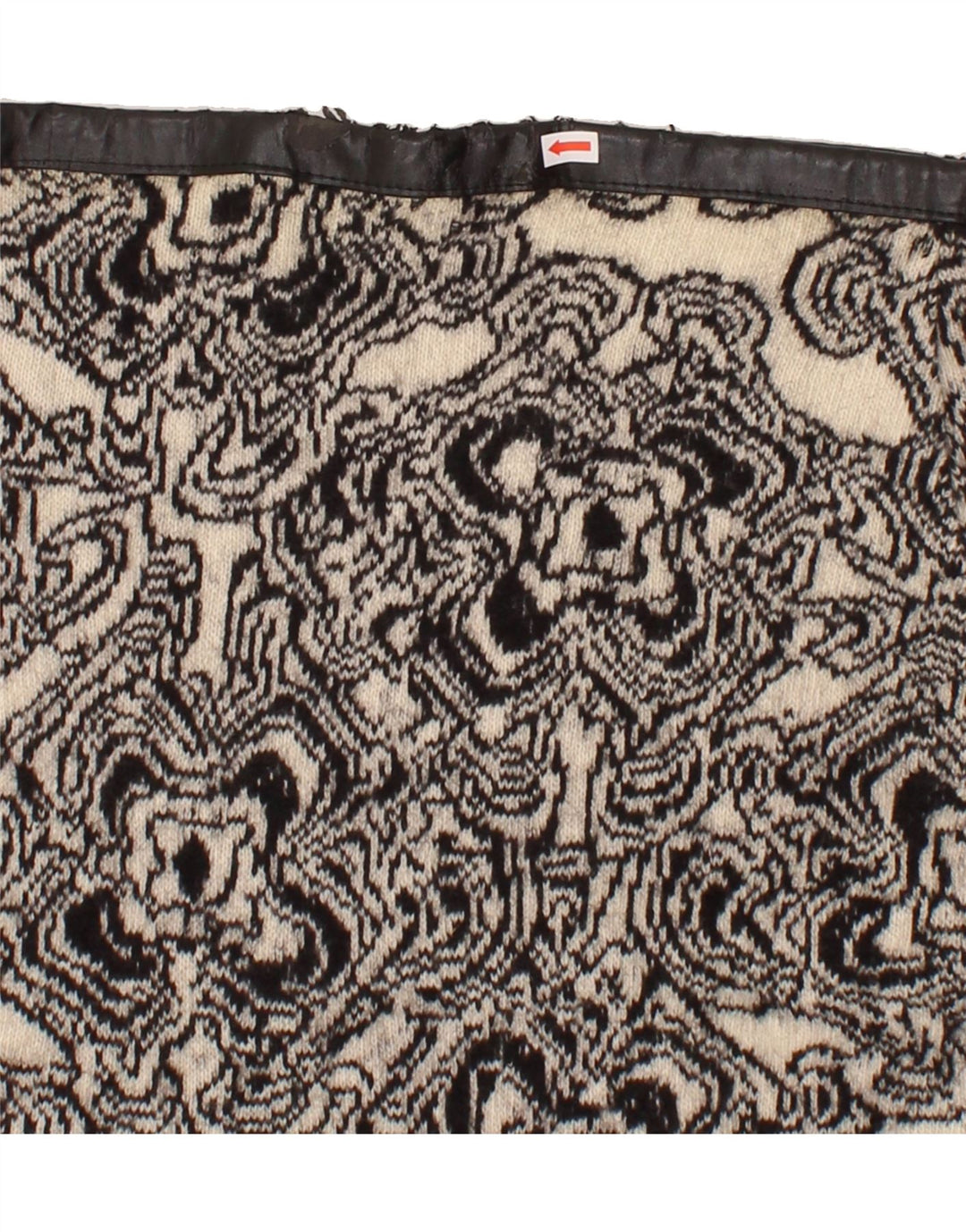 ICEBERG Womens Abstract Pattern Straight Skirt W28 Medium  Black Vintage Iceberg and Second-Hand Iceberg from Messina Hembry 