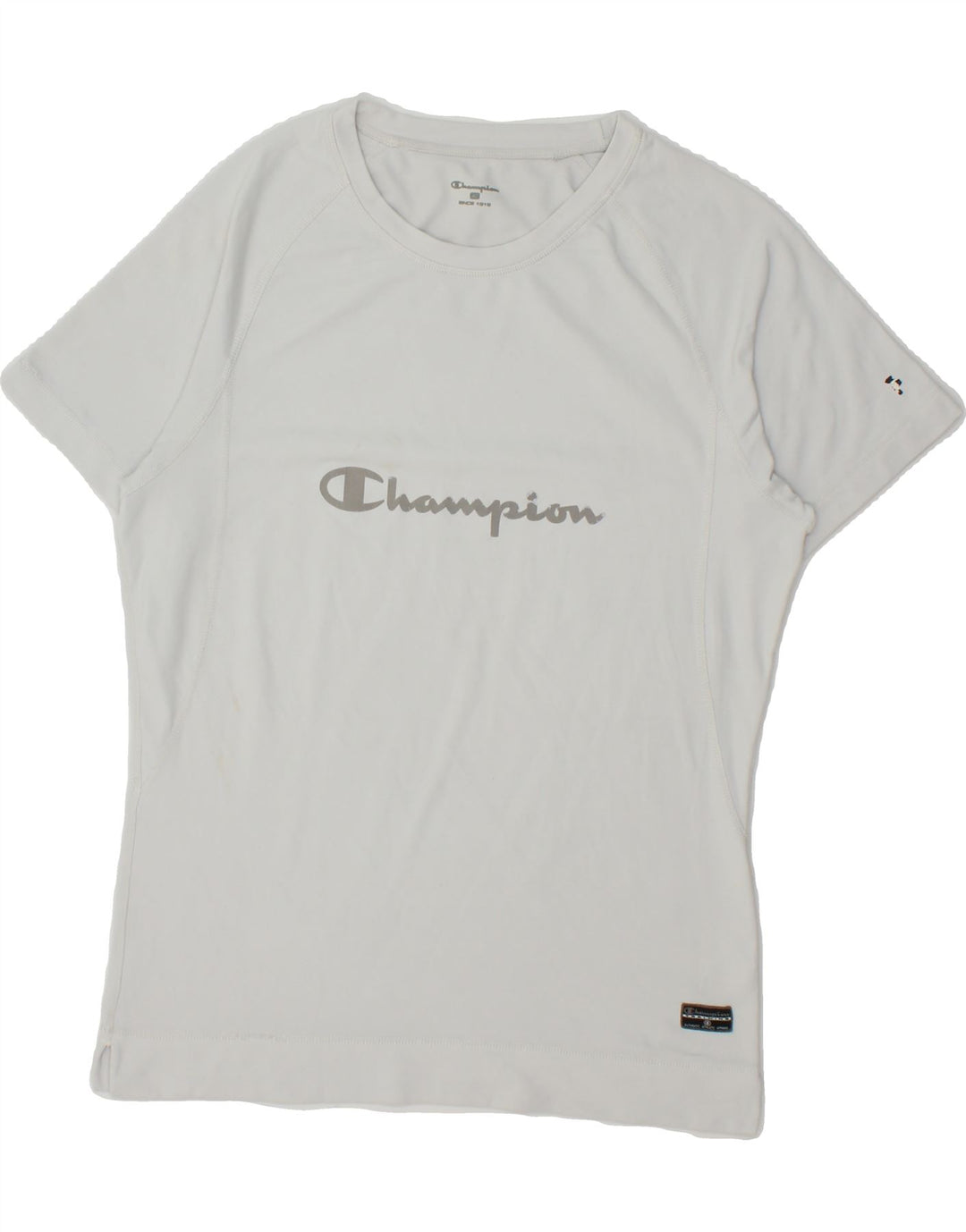 CHAMPION Womens Graphic T-Shirt Top UK 18 XL White Polyamide Vintage Champion and Second-Hand Champion from Messina Hembry 