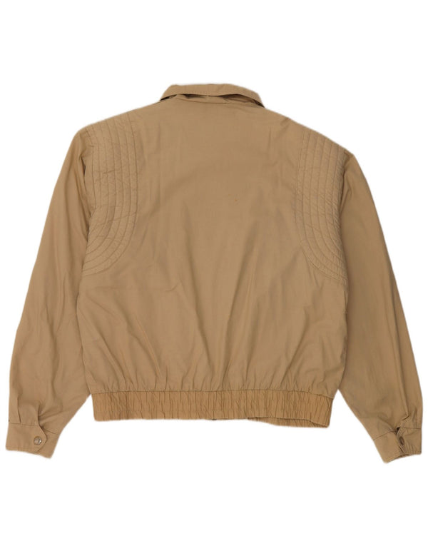 MONTANA Womens Military Bomber Jacket UK 40 Large Beige Cotton