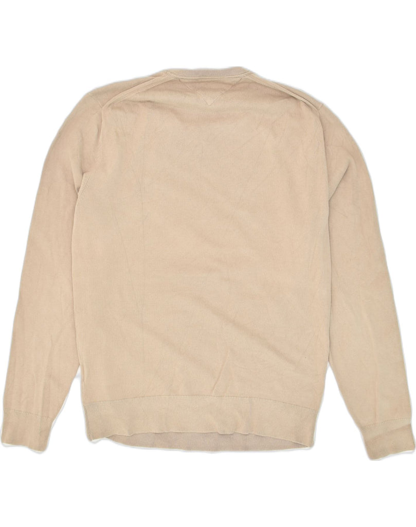 TOMMY HILFIGER Mens Crew Neck Jumper Sweater XL Beige Cotton | Vintage Tommy Hilfiger | Thrift | Second-Hand Tommy Hilfiger | Used Clothing | Messina Hembry 