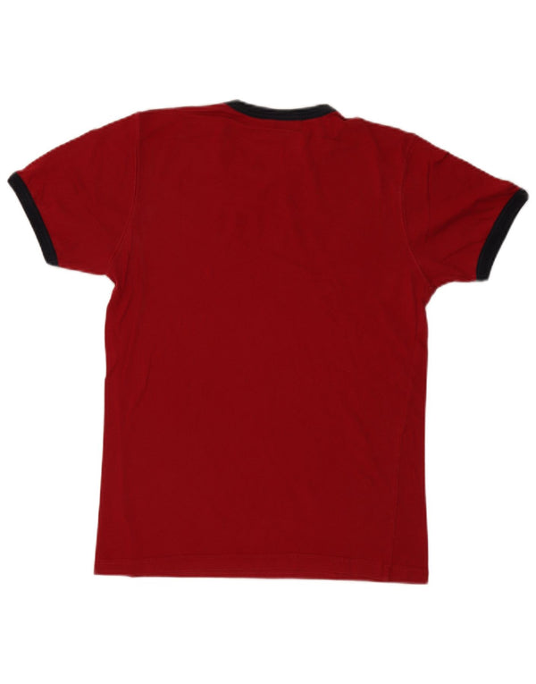 Wrangler Mens Graphic T-Shirt Top Medium Red Colourblock Cotton