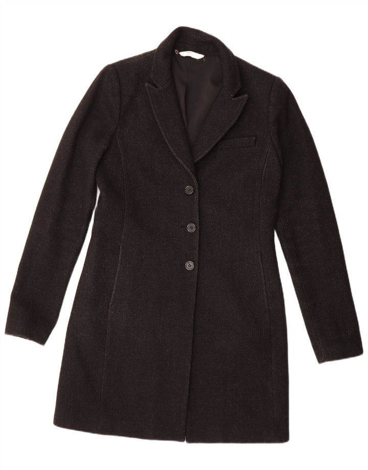 Liu Jo Womens Overcoat IT 44 Medium Black Wool