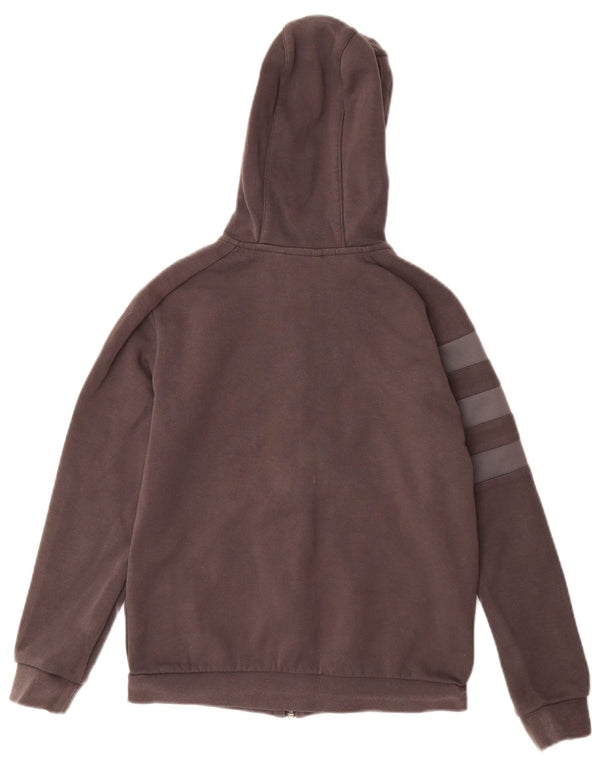 ADIDAS Girls Munster Rugby Zip Hoodie Sweater 11-12 Years Grey Cotton