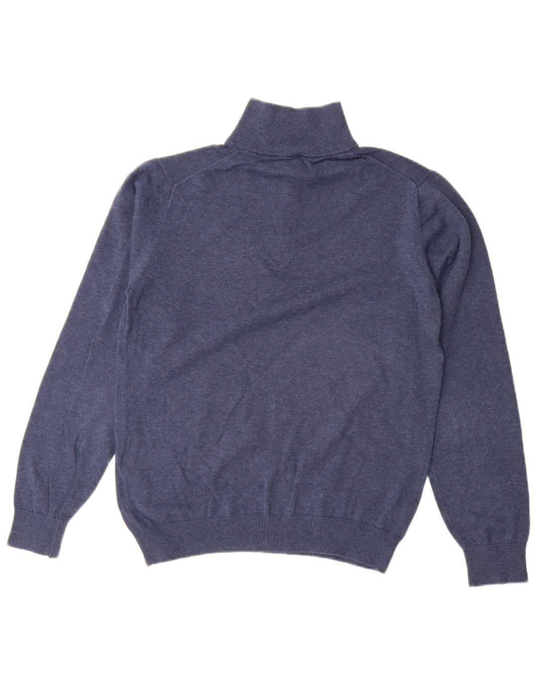 Gant Mens Zip Neck Jumper Sweater Small Blue Cotton