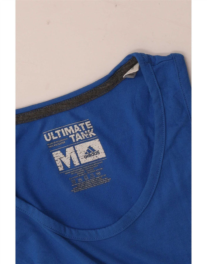 Adidas Mens Vest Top Medium Blue Polyester