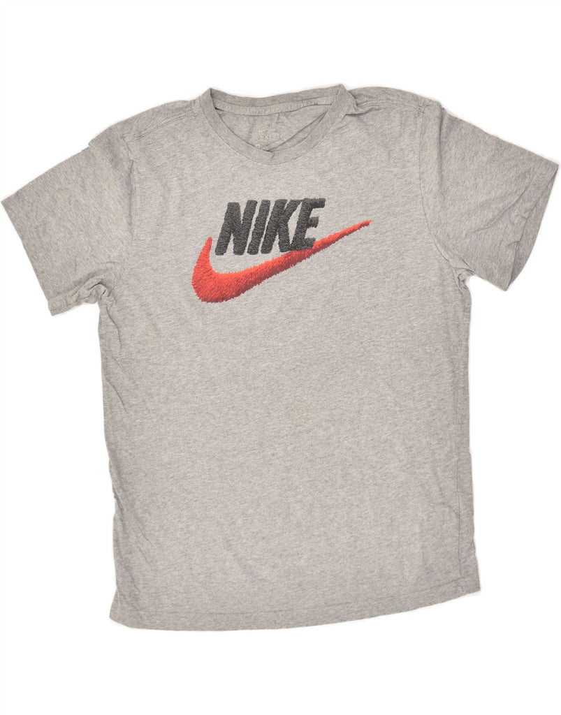 NIKE Mens Graphic T-Shirt Top Medium Grey Cotton | Vintage Nike | Thrift | Second-Hand Nike | Used Clothing | Messina Hembry 