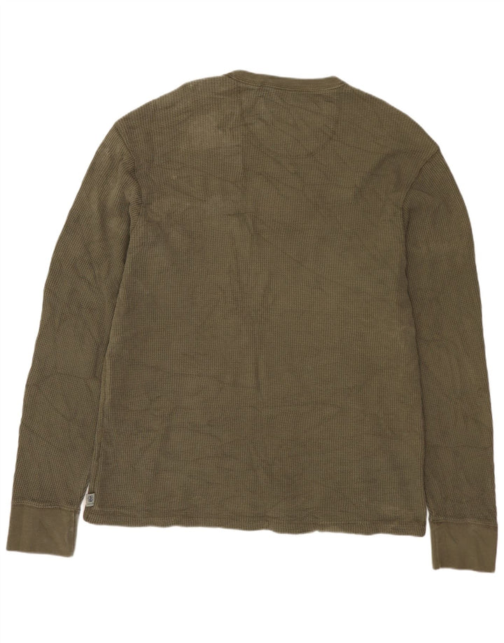 IZOD Mens Top Long Sleeve Large Khaki