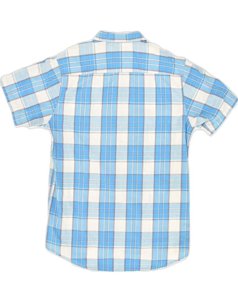 QUIKSILVER Mens Modern Fit Short Sleeve Shirt Large Blue Check Cotton | Vintage Quiksilver | Thrift | Second-Hand Quiksilver | Used Clothing | Messina Hembry 