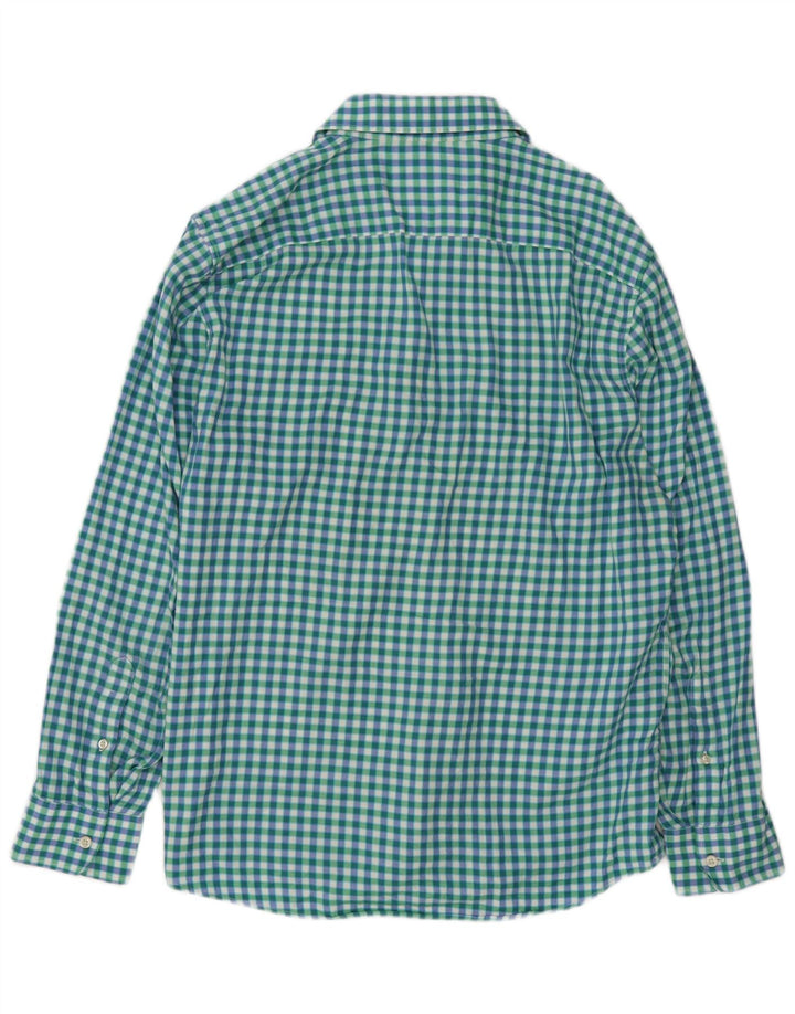 JACK WILLS Mens Shirt Large Green Gingham Cotton