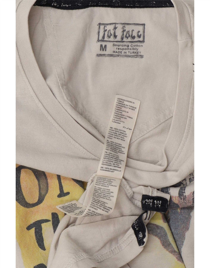 Fat Face Mens Graphic T-Shirt Top Medium White Cotton