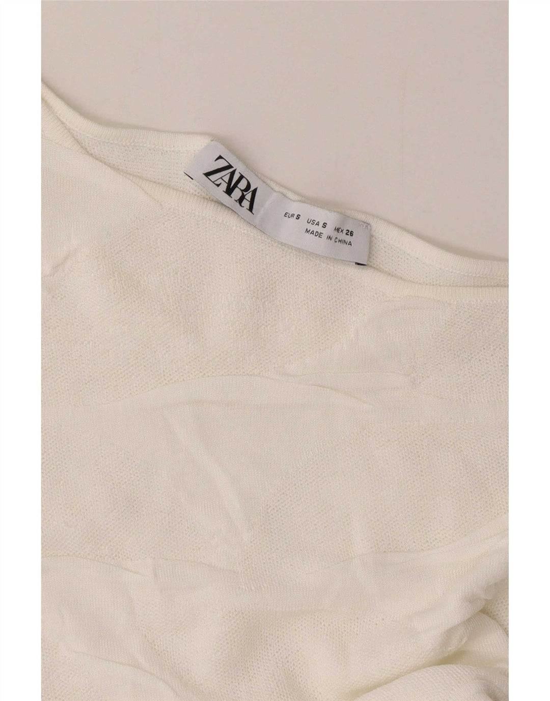 Zara Womens Crop Off Shoulder Top UK 8 Small White