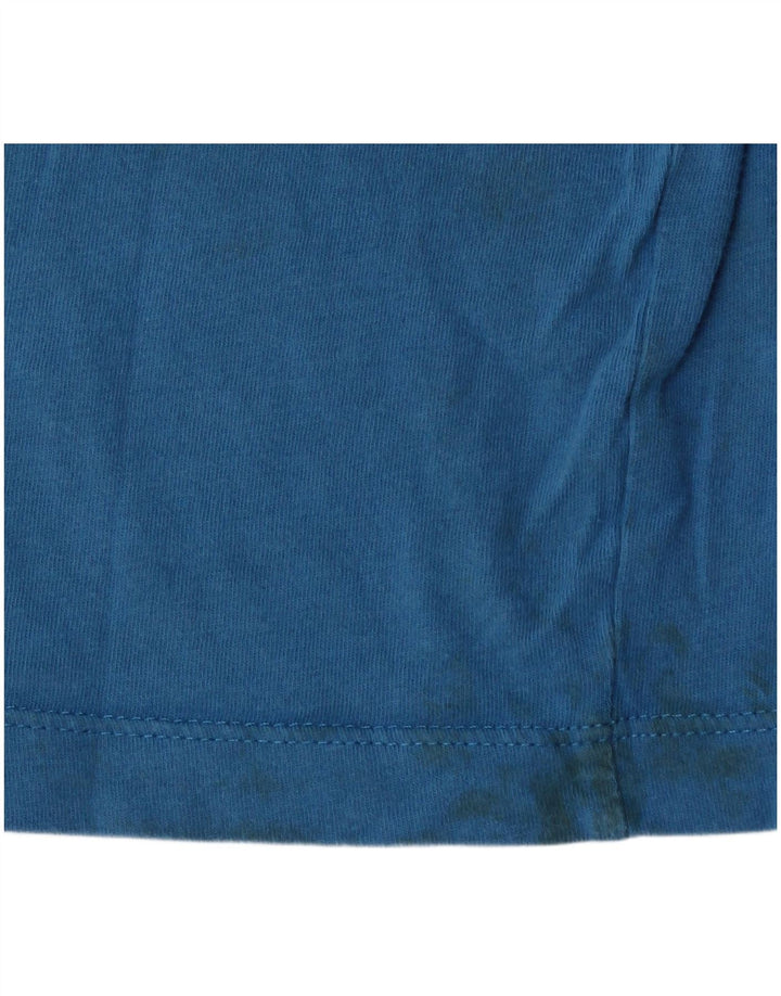 Jack & Jones Mens Graphic T-Shirt Top Large Blue Cotton