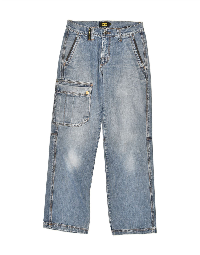 DIADORA Womens Cargo Wide Leg Jeans Medium W30 L31 Blue Cotton | Vintage Diadora | Thrift | Second-Hand Diadora | Used Clothing | Messina Hembry 