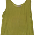 Amaranto Womens Sleeveless Oversized Blouse Top UK 14 Medium Green Viscose