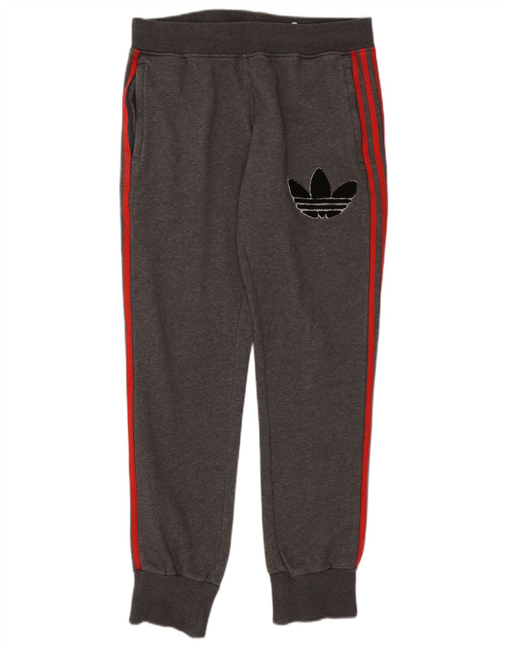ADIDAS Mens Graphic Tracksuit Trousers Joggers Medium Grey Cotton