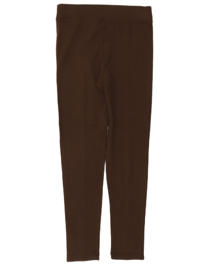 Zara Womens Leggings UK 14 Large  Brown Viscose