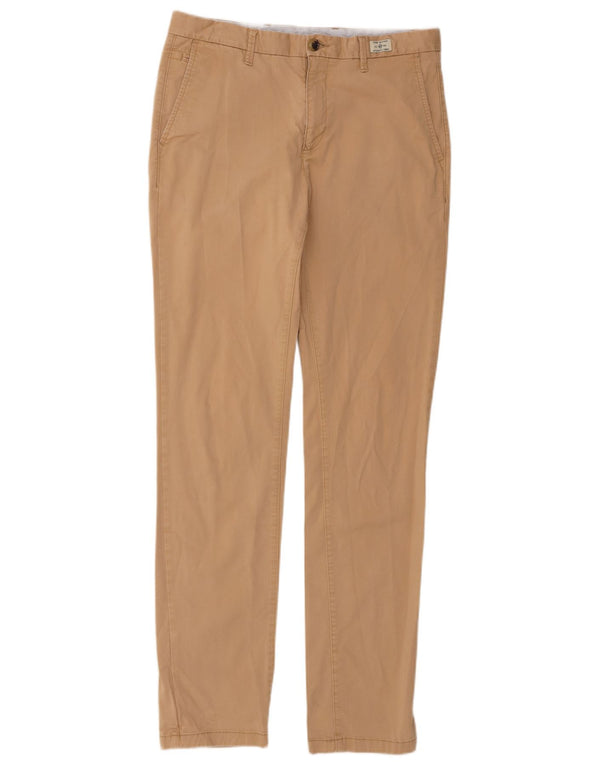 Tommy Hilfiger Mens Slim Chino Trousers W32 L34 Brown Cotton