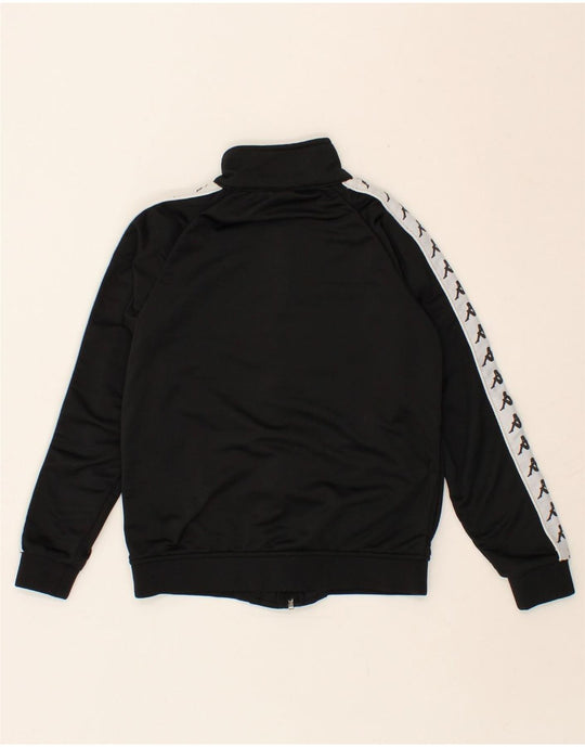 KAPPA Boys Graphic Tracksuit Top Jacket 11 12 Years Black Colourblock Vintage Second Hand Clothing Online Messina Hembry