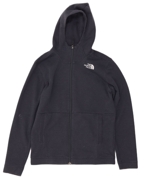 THE NORTH FACE Boys Zip Hoodie Sweater 13-14 Years XL Navy Blue Polyester