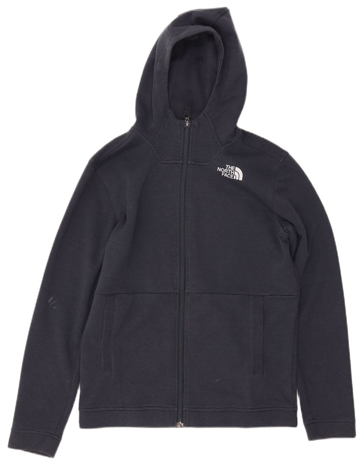 THE NORTH FACE Boys Zip Hoodie Sweater 13-14 Years XL Navy Blue Polyester