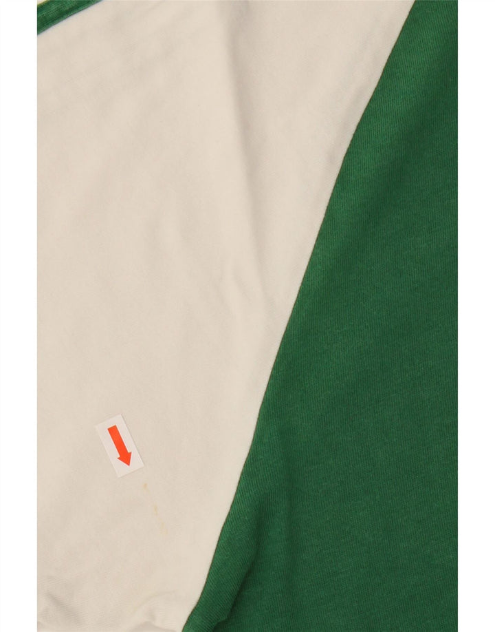 Adidas Mens T-Shirt Top Small Green Colourblock Polyester