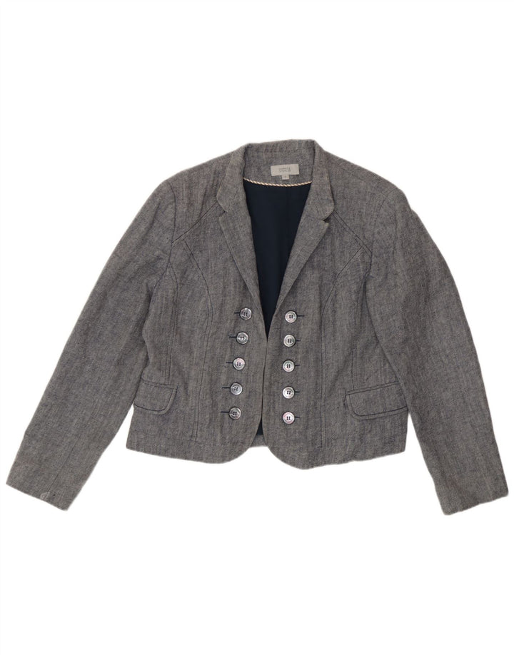 Marks & Spencer Womens Bolero Jacket UK 18 XL  Blue Cotton