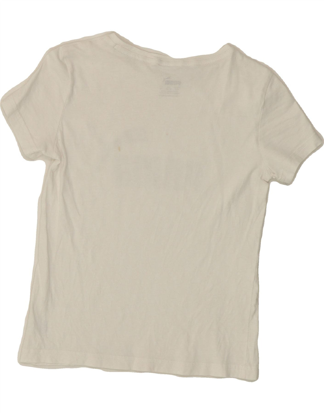 PUMA Girls Graphic T-Shirt Top 9-10 Years White Vintage Puma and Second-Hand Puma from Messina Hembry 