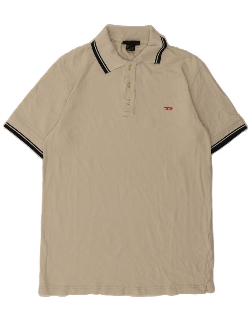 DIESEL Mens Polo Shirt Large Beige Cotton Vintage Diesel and Second-Hand Diesel from Messina Hembry 