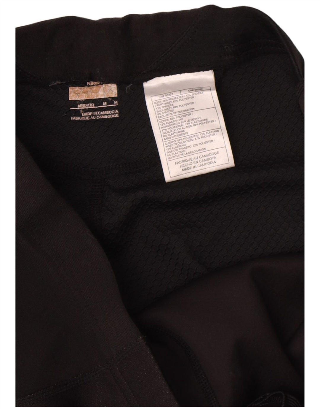 Nike Womens Leggings US 8/10 Medium Black Polyester