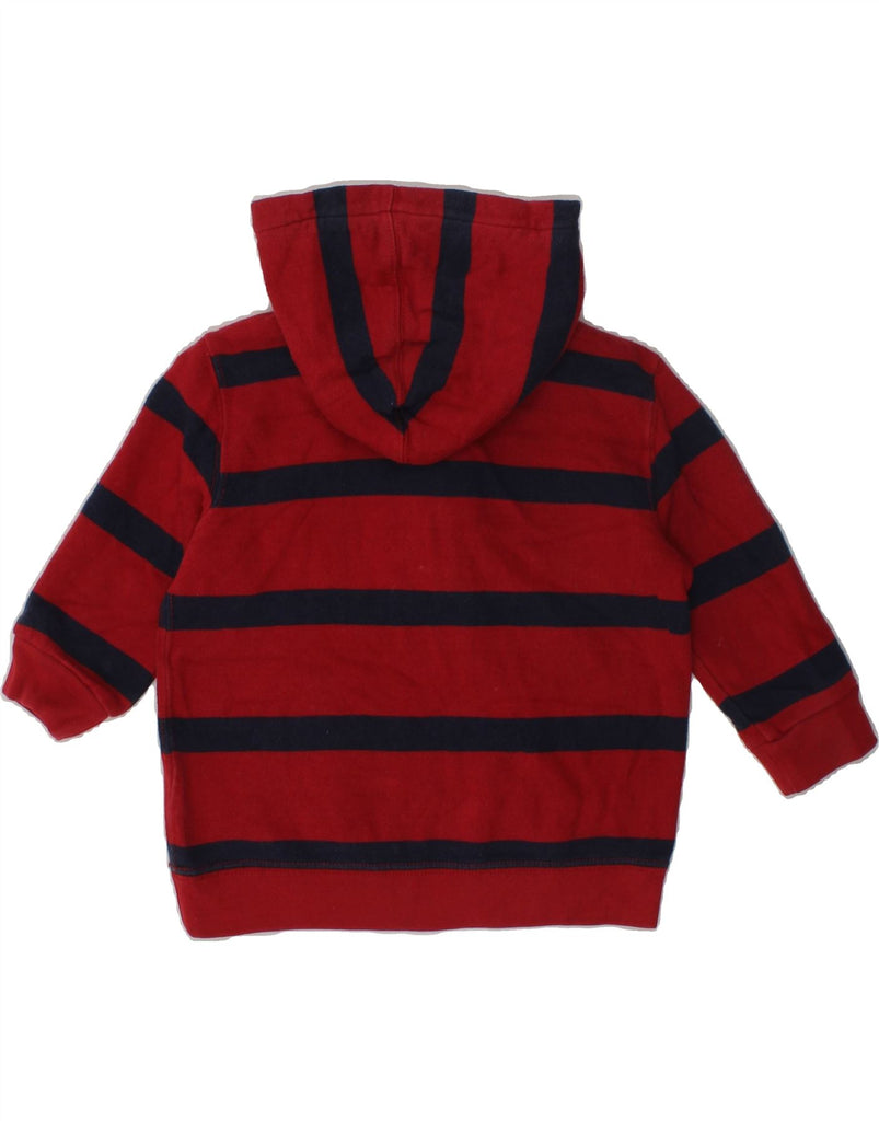 RALPH LAUREN Baby Boys Button Neck Hoodie Jumper 12-18 Months Red Striped | Vintage Ralph Lauren | Thrift | Second-Hand Ralph Lauren | Used Clothing | Messina Hembry 