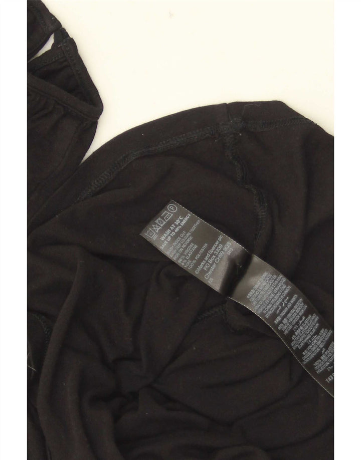 Marks & Spencer Womens 3/4 Sleeve Blouse Top UK 20 2XL Black Viscose