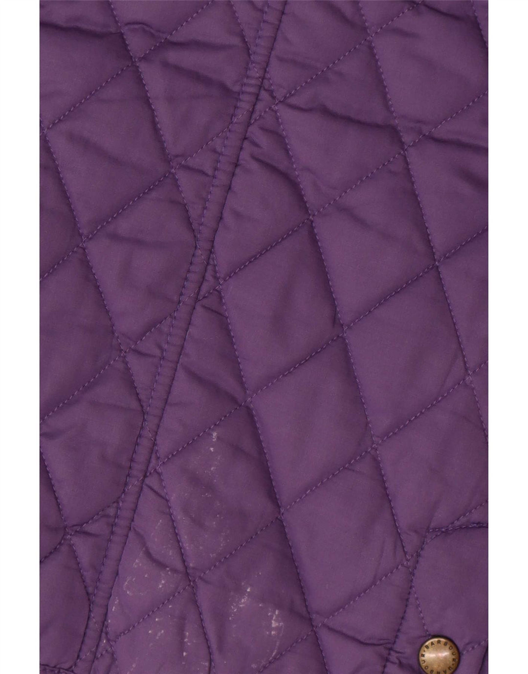 Barbour Womens Quilted Jacket UK 12 Medium Purple Polyester