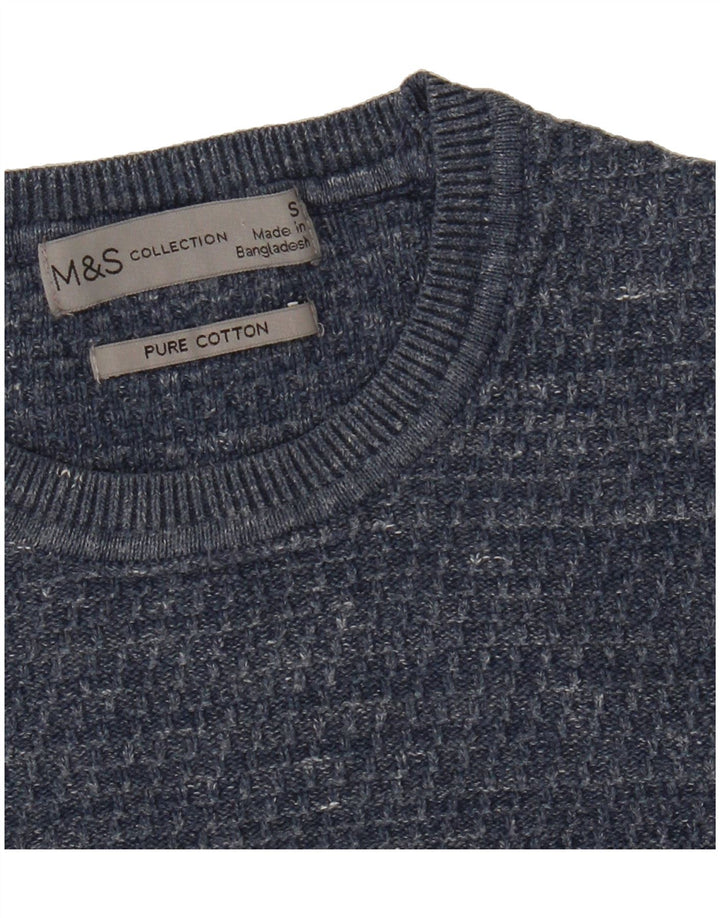 MARKS & SPENCER Womens Crew Neck Jumper Sweater UK 10 Small Navy Blue Vintage Marks & Spencer and Second-Hand Marks & Spencer from Messina Hembry 