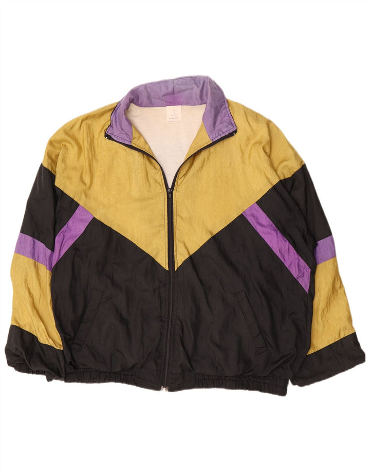 Vintage Mens Loose Fit Tracksuit Top Jacket XL Multicoloured Colourblock